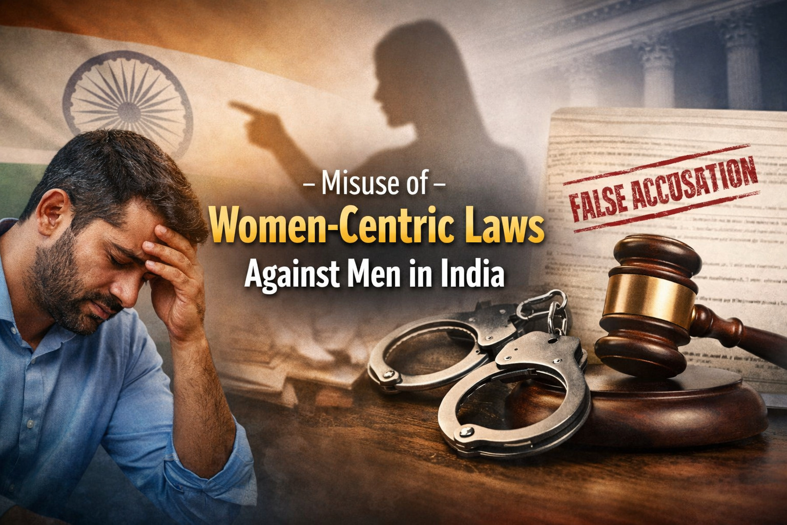 Man facing legal stress due to alleged misuse of women protection laws in India